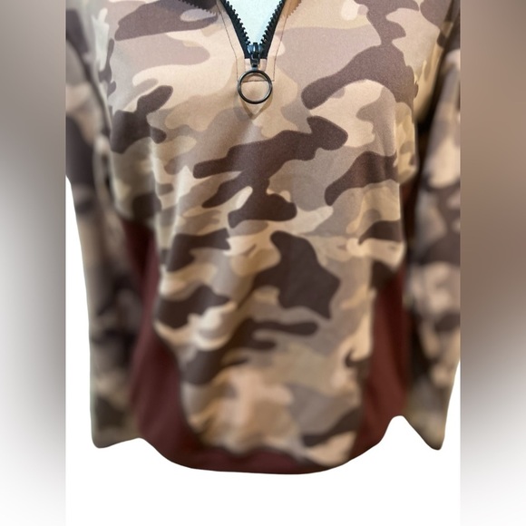 Better Sports Performance BSP rust/peach camo 1/4 zip sweatshirt hoodie medium - Picture 12 of 14
